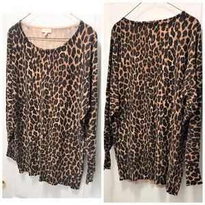Laura Leopard Print Tunic Top Soft Warm Size XL